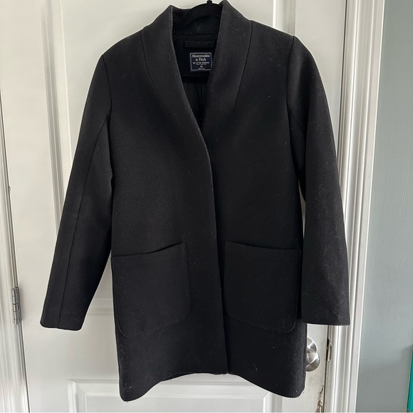 Abercrombie Black Coat - Picture 1 of 5